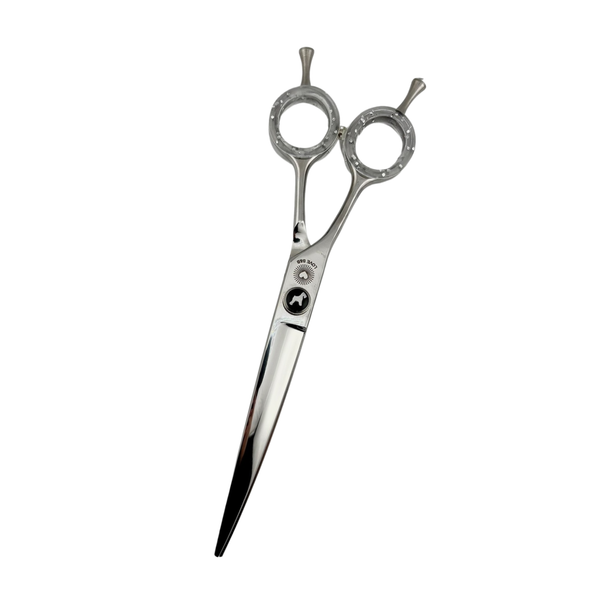 7" LOVE S&B Left Handed Curved Scissors With Dog Pivot