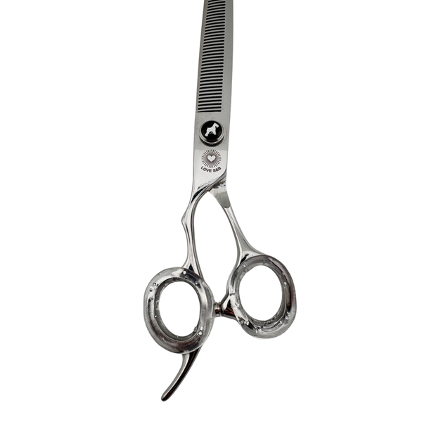 6.5" 45 tooth LOVE S&B Left Handed Thinning Scissors With Dog Pivot