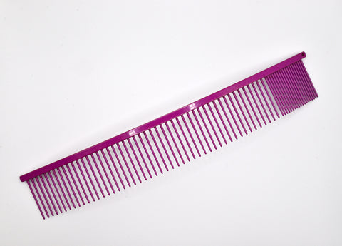 Curved Grooming Comb - 10" Fuchsia