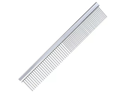 Groom Professional 7.5" Fine/Coarse Grooming Comb- Chrome