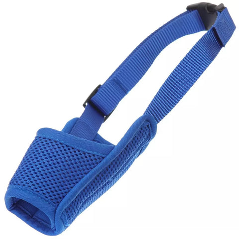 Groom Professional Padded Air Mesh Muzzle - Navy Blue Range