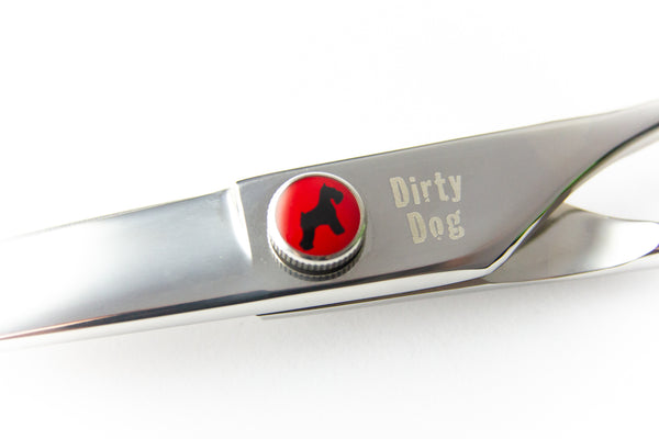 Dirty Dog Flipper Curved Scissors, Silver