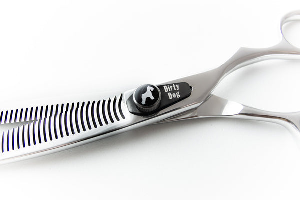 Dirty Dog DDS7040D 7" 40 Double Tooth Thinner Scissor, Silver