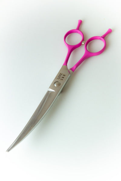 Love S&B LP700C 7" Curved Scissor, Pink