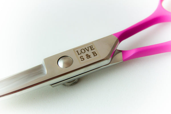 Love S&B LP700C 7" Curved Scissor, Pink